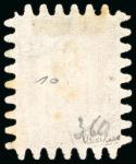 Stamp of Finland 1867, Three examples of the 1m yellow-brown type III,