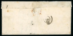 Stamp of Italian States » Sardinia 1851, 5c black large margined pair and 40c rose, on cover to France