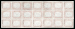Stamp of Italian States » Sardinia 1861, 3L dark copper, thin paper, second printing, vertical block of 21