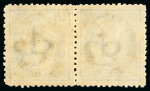Stamp of Iceland 1873, 3sk grey, line perf.12 1/2, in mint pair