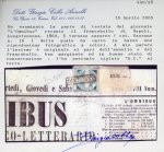 Stamp of Italian States » Naples 1860, 1/2t blue "Crocetta" on part newspaper