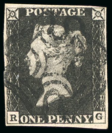 Stamp of Great Britain » 1840 1d Black and 1d Red plates 1a to 11 1840 1d. black, RG, Pl. 4, good to very large margins,