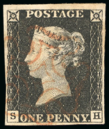 Stamp of Great Britain » 1840 1d Black and 1d Red plates 1a to 11 1840 1d. black, eight unplated examples, each with