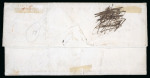 Stamp of Great Britain » 1840 1d Black and 1d Red plates 1a to 11 1840 1d. black, RH, Pl.4, used on entire letter dated