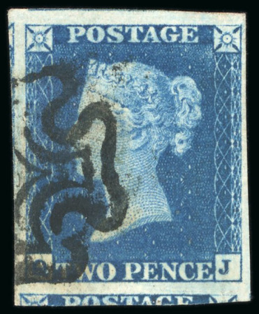 Stamp of Great Britain » 1840 2d Blue (ordered by plate number) 1840 2d blue pl.2 QJ used