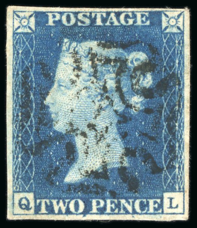 Stamp of Great Britain » 1840 2d Blue (ordered by plate number) 1840 2d blue pl.2 QL used