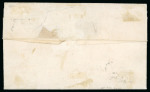 Stamp of Spain 1853, 1cu bronze, good margins to large margins, tied to 1854 entire sent internally in Madrid