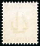 Stamp of Switzerland / Schweiz » Schweiz ab 1907 1943, 4 Rp. schwarz auf weissem Papier mit rötlichem, Probedruck