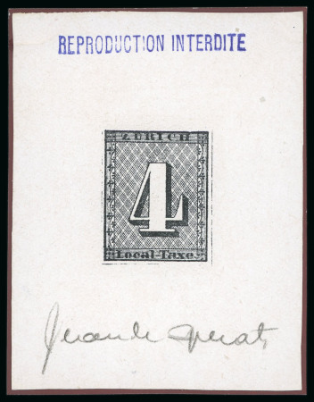 Stamp of Switzerland / Schweiz » Kantonalmarken » Zürich 1843, 4 Rp, Sperati Fälschung Probedruck