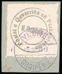 Stamp of Albania 1913 (Jun 16), 2pa olive-green tied to small piece, etc.