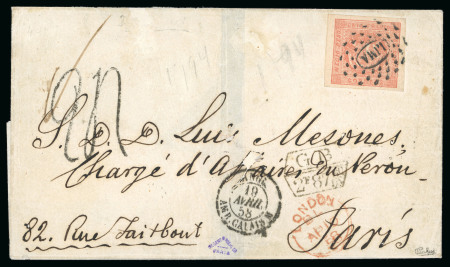 Stamp of Peru The Unique Error of Colour on cover to an Overseas Destination