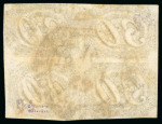 Stamp of Brazil » 1844-46 Slanting Figures 1844, 30r black, type II, block of four used