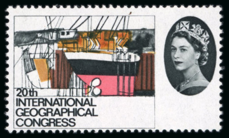 Stamp of Great Britain » Queen Elizabeth II 1964 4d orange-brown variety violet omitted (value)