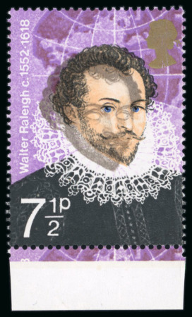 Stamp of Great Britain » Queen Elizabeth II 1973 British Explorers Walter Raleigh 7 1/2p, mint