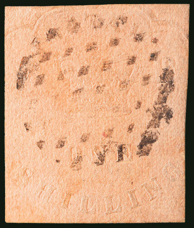 Stamp of South Africa » Natal 1857-61 Embossed 1s buff used with central dotted circle