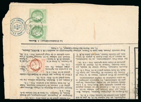 Stamp of France » Emission Cérès 1871-72 1876, Journal entier ''Le Grelot'' n° 267 avec affranchissement