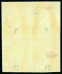 Stamp of France » Emission de Bordeaux 1870 1870, Émission de Bordeaux 5 centimes vert-jaune report