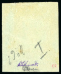 Stamp of France » Emission de Bordeaux 1870 1870, Émission de Bordeaux 5 centimes vert-jaune report