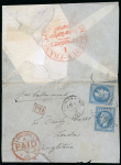 Stamp of France » Guerre de 1870-1871 1870, Pli confié de l'Armand Barbes, affranchissement