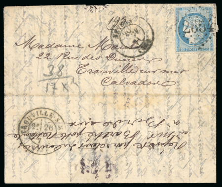 Stamp of France » Guerre de 1870-1871 1871, Lettre manuscrite de Paris du 17 décembre 1870