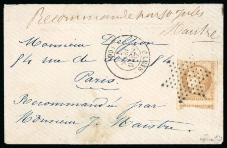 Stamp of France » Guerre de 1870-1871 1871, Lettre recommandée, affranchissement Émission