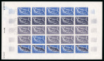 Stamp of Colonies françaises » TAAF 1966, 5 francs Grande baleine bleue, Y&T 22, étude