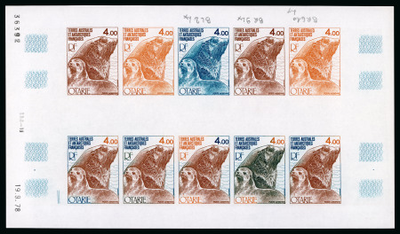 Stamp of Colonies françaises » TAAF 1979, 4 et 10 francs Otarie, Y&T PA 48 et 54, feuilles