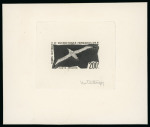 Stamp of Colonies françaises » TAAF 1956-1959, Collection Y&T PA 4 Manchots empereurs (Terre