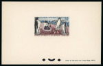 Stamp of Colonies françaises » TAAF 1963, Collection Y&T PA 5 Manchots Adélie avec timbres