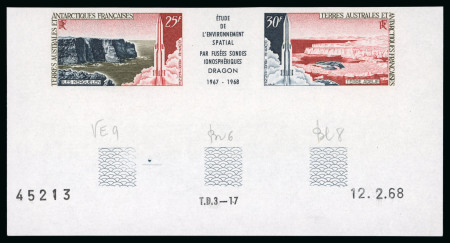 Stamp of Colonies françaises » TAAF 1968, Collection Y&T PA 15/16A, Étude de l'environnement