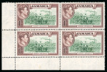 Stamp of Jamaica 1938, 1s green and purple-brown, mint, corner marginal