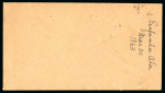 Stamp of United States » Confederate States Confederate States: 1862 5c light blue group incl. pair on attractive embossed ladies' valentines envelope