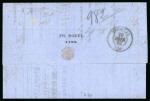 Stamp of France » Empire 1853-1862 1862, Lettre pour Aurillac (Cantal), affranchissement