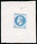 Stamp of France » Empire Lauré 1863-1870 1863, Épreuve sur petit feuillet en papier de Chine,