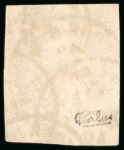 Stamp of France » Type Cérès de 1849-1850 1849, Cérès 1 franc vermillon terne, Y&T n°7B, oblitération