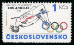 Stamp of Czechoslovakia 1984 Los Angeles Olympics unissued 1Kcs with inscription