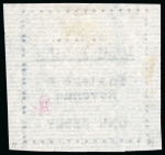 Stamp of Long Island 1916, 1d black on thin horizontally laid paper, typewritten
