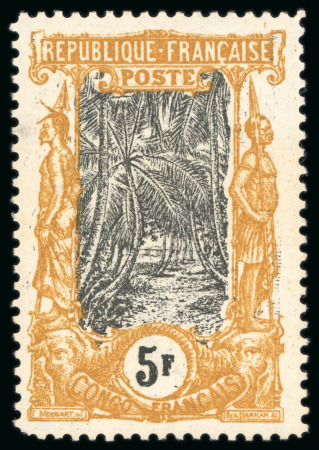 Stamp of Colonies françaises » Congo 1900-1904, Avenue des cocotiers (Libreville) 5 francs