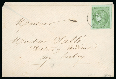 Stamp of France » Emission de Bordeaux 1870 1871, Émission de Bordeaux 5 centimes vert Report