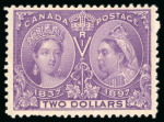 Stamp of Canada 1897, Jubilee, $2 deep violet, mint with original gum,