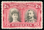 Stamp of Rhodesia 1910-13, Double Head, 2s 6d sepia and deep crimson,