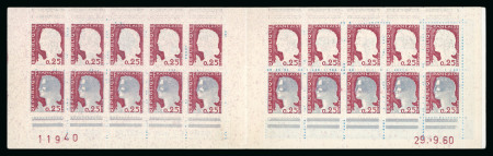Stamp of France » Émissions à partir de 1900 1960, Marianne de Decaris, carnet PTT, 5NF. série