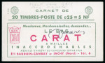 Stamp of France » Émissions à partir de 1900 1960, Marianne de Decaris, carnet PTT, 5NF. série