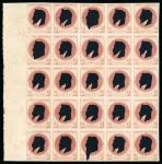 Stamp of France » Empire Lauré 1863-1870 1862, Empire Lauré 2 centimes rouge-brun, bloc de