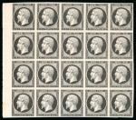 Stamp of France » Empire 1853-1862 1853, Empire non dentelé 10 centimes bistre, bloc