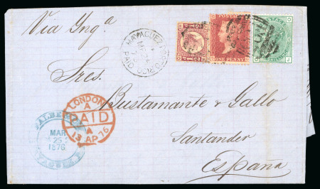 Stamp of Great Britain » British Post Offices Abroad 1876 (MR 25) Lettersheet sent from Mayaguez, Porto