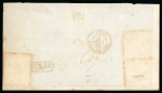 Stamp of Brazil » 1866-83 Dom Pedro » 1866 "Black Beard" Issue 1866, 20r brown carmine, three stamps on cover front at printed matter rate to France with unique cancellation