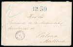 Stamp of Egypt » Consular Mail 1875 Stampless envelope mailed from the Spanish Consul