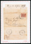 Stamp of Egypt » Suez-Canal Company 1869, Folded letter sheet endorsed from "Tinisah" to