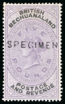Stamp of Bechuanaland » British Bechuanaland 1888, Complete Specimen set (12) 1d to £5, overprinted